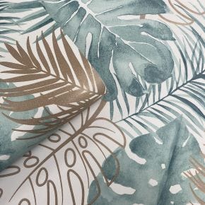 Muriva Tropical Leaves Wallpaper, Green