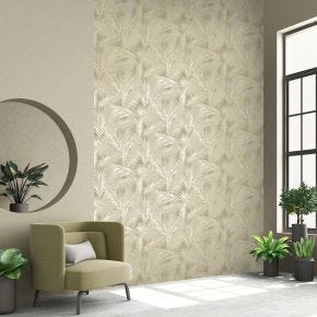 Muriva Llana Leaf Wallpaper, Cream & Pearl