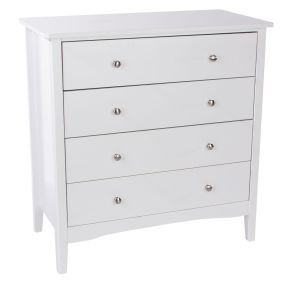 Casa Carla 4 Drawer Chest of Drawers, White