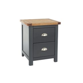 Casa Danna 2 Drawer Bedside Cabinet, Midnight Blue