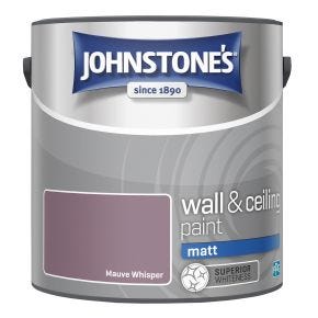 Johnstone's Matt Emulsion Paint, 2.5L, Mauve Whisper