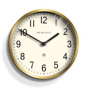 Newgate Master Edwards Wall Clock, Radial Brass