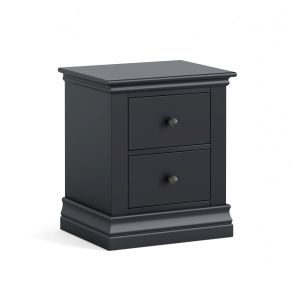 Casa Anna 2 Drawer Bedside Cabinet , Charcoal
