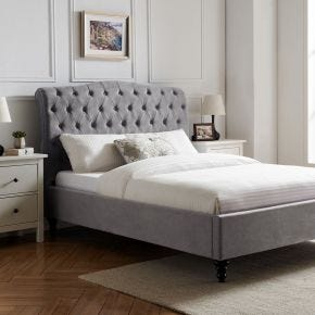 Casa Gerbera Bed Frame, Single, Light Grey