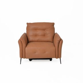 Italia Living Bolzano Leather Recliner Chair, Tan