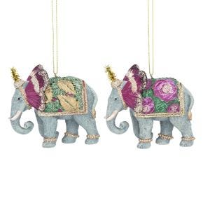 Gisela Graham Tropic Fantasy Elephant Hanging Tree Decoration