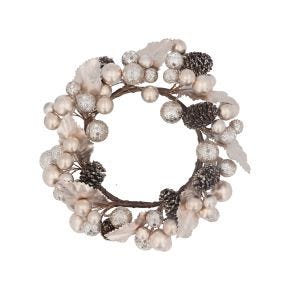 Gisela Graham Berry, Leaf & Cone Candle Ring