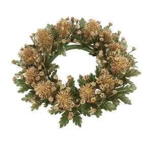 Gisela Graham Glitter Cone Leaf Candle Ring