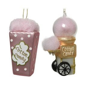 Kaemingk Cotton Candy Glass Hnaging Decoration
