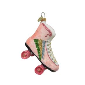 Kaemingk Roller Skate Glass Ornament 
