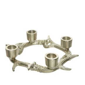 Kaemingk Antler Candleholder, Silver