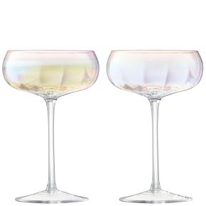 LSA Pearl Champagne Saucer, Set of 2