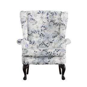 Parker Knoll Penshurst Wingback Fabric Armchair, Flora Oyster