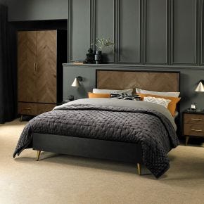 Casa Ashford Panel Bed Frame, Super King, Fumed Oak