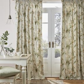 Laura Ashley Gosford Curtains, 162 x 228cm, Sage