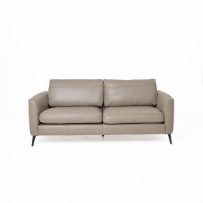 Casa Sante 3 Seater Leather Sofa, Biscuit