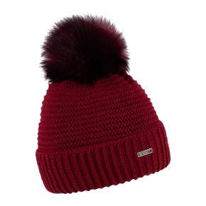 Sabbot Headwear Eva Knit Knitted Bobble Hat, Bordeaux
