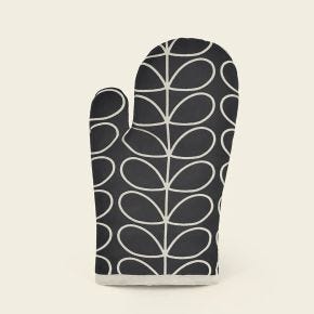 Orla Kiely Linear Stem Oven Mitt, Slate