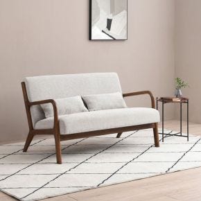 Casa Danna Fabric 2 Seater Sofa, Leto Natural