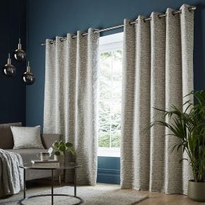 Ashley Wilde Tonwell Lined Eyelet Curtains W229 X D229cm, Dove