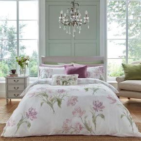 Laura Ashley Gosford Duvet Set King, Grape