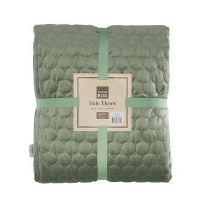 Scatter Box Halo Quilted Velvet Throw, Sage