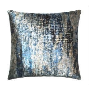 Scatter Box Comino Metallic Velvet Cushion, Blue