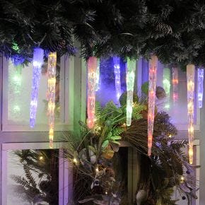 Festive 24 Colour Changing Icicle Christmas Lights