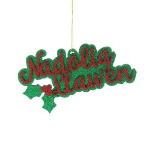 Festive Nadolig Llawen Hanging Tree Decoration