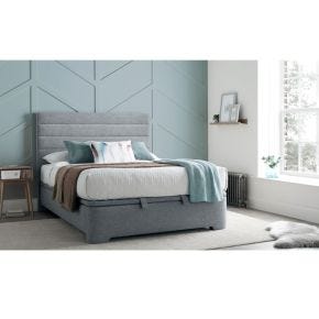Casa Aster King Size Ottoman Bed Frame, Marbella Grey