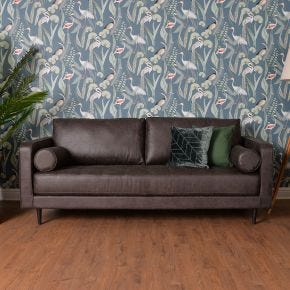 Casa Roma 3 Seater Fabric Sofa, Slate