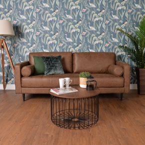 Casa Roma 3 Seater Fabric Sofa, Saddle