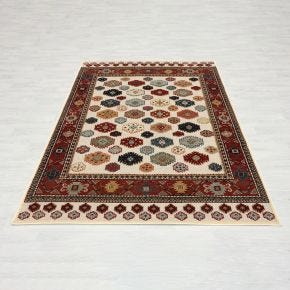 Frith Rugs Marvelous Vintage Style Woven Rug, 230cm x 160cm, Cream & Red