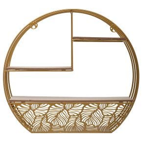 Atmosphera Round Wall Shelf, Gold