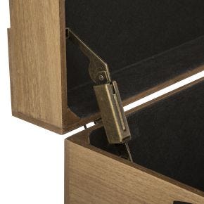 Atmosphera Hexagonal Wooden Trunk, Large