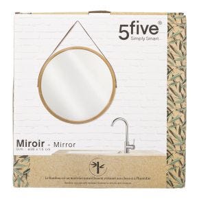 5five Bamboo Round Mirror