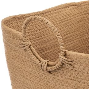 5five Woven Storage Basket, Small, Ochre