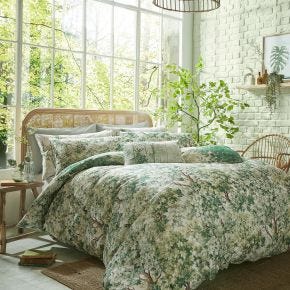 Graham & Brown Coppice Forest Duvet Set, King, Sage