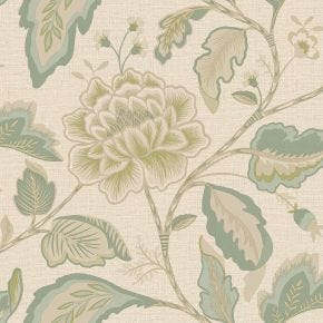 Belgravia Maya Leaf Wallpaper, Sage & Cream