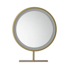 Casa Vicenza Illuminated LED Bathroom Mirror, 40x40cm, Gold