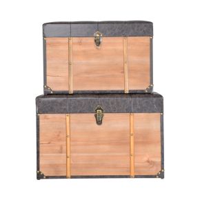Casa Cushioned Storage Trunk, Large, Brown