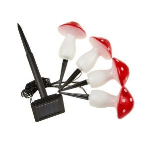 Smart Garden Fairy Mushroom Solar Stake Lights, Set of 4