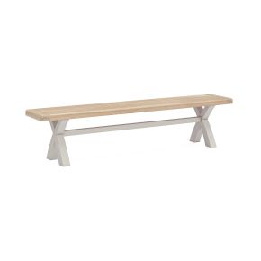 Casa Nantes Cross Bench, Stone Grey