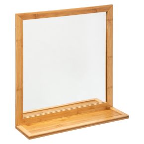 5five Bamboo Mirror with Shelf, 13x51cm