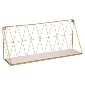 Atmosphera Anna Wire Wall Shelf, Ancient Gold