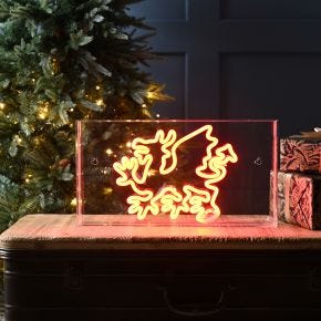 Festive Neon Welsh Dragon Sign