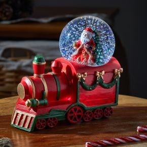 Smart Garden All Aboard Santa's Locomotive Snow Globe