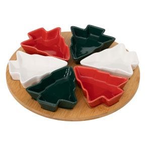 Feeric Christmas Tree Serving Bowl Set