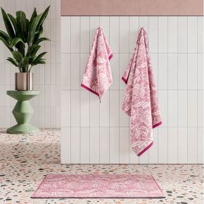 Ted Baker Baroque Bath Mat, Dusky Rose