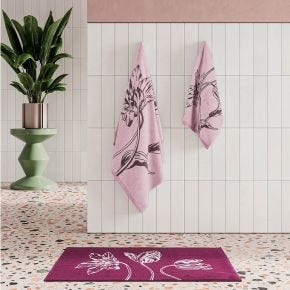 Ted Baker Tulip Bath Sheet, Dusky Rose